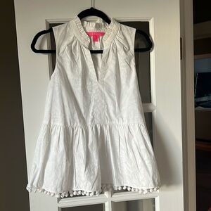 Lilly Pulitzer white summer top. Never worn. NWOT. Smoke free home.